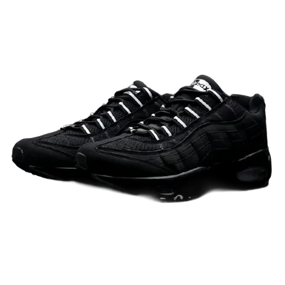 Nike Air Max Black Mesh Leather Sneakers, Unisex Cushion Shoes