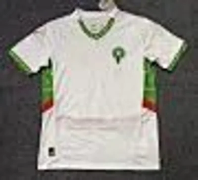 Nike Men's White Soccer Jersey: Cotton & Green Sleeves