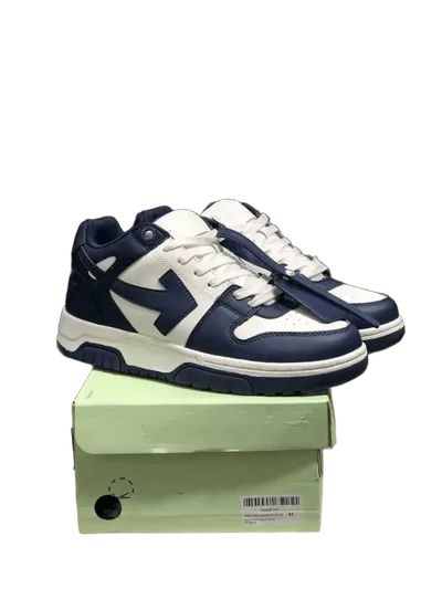 Off-White Blue White Arrow Leather Unisex Sneakers
