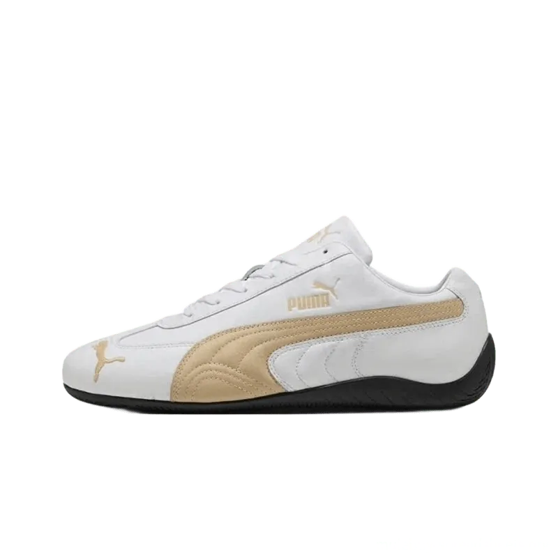 Puma Classic White Leather Sneakers, Retro Unisex Casual Shoes