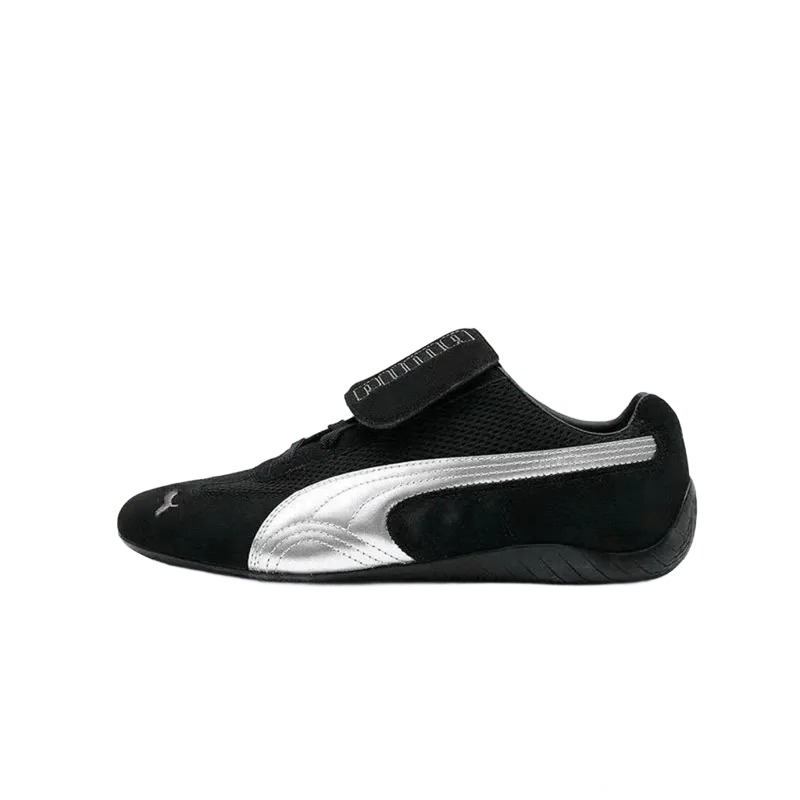Puma Racing Black Suede & Mesh Sneakers - Unisex Grip Shoes