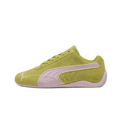 Puma Retro Suede Sneakers: Green-Yellow, Unisex, Comfort