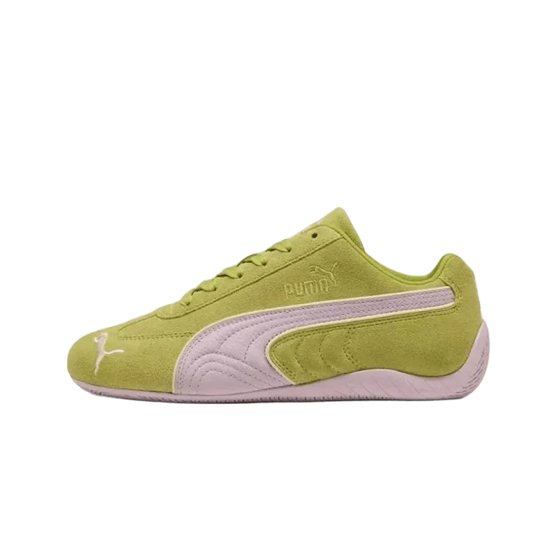 Puma Retro Suede Sneakers: Green-Yellow, Unisex, Comfort