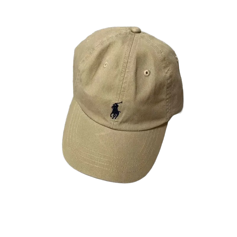 Ralph Lauren Beige Cotton Baseball Cap | Unisex Polo Hat