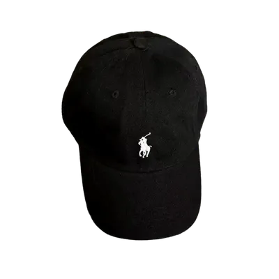 Ralph Lauren Black Cotton Baseball Cap | Unisex Summer Hat