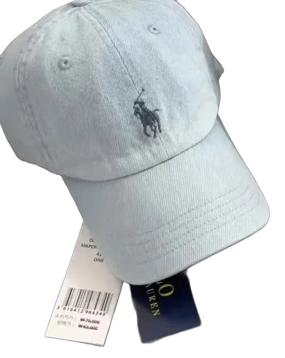 Ralph Lauren Cotton Baseball Cap, Light Gray, Unisex