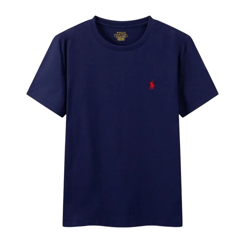 Ralph Lauren Classic Navy Cotton Polo T-Shirt, Unisex
