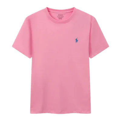 Ralph Lauren Pink Cotton Polo T-Shirt - Classic Pony Logo