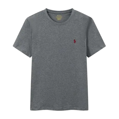 Ralph Lauren Polo Grey Cotton Logo Crewneck T-Shirt