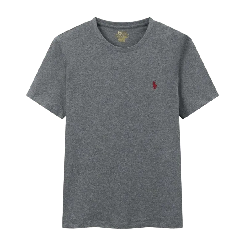 Ralph Lauren Polo Grey Cotton Logo Crewneck T-Shirt