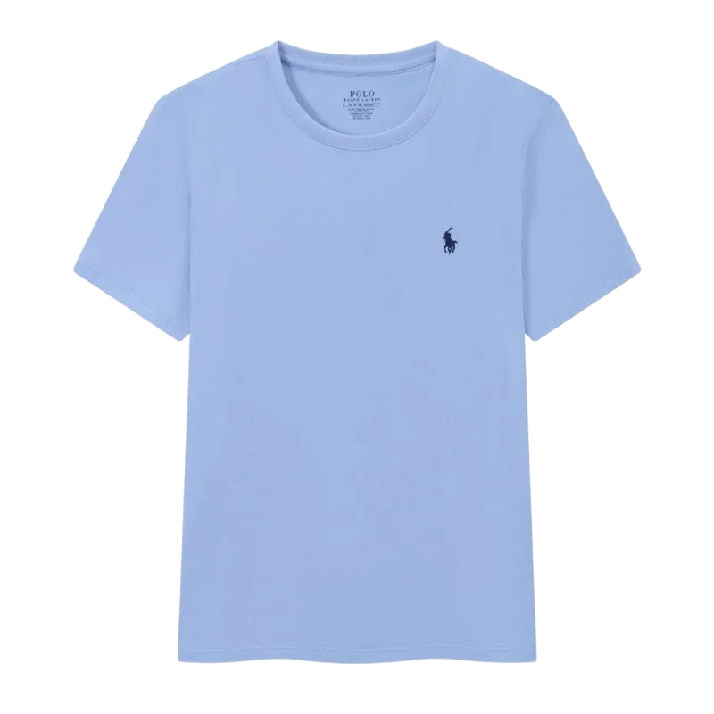 Ralph Lauren Polo Light Blue Cotton Classic Logo T-Shirt