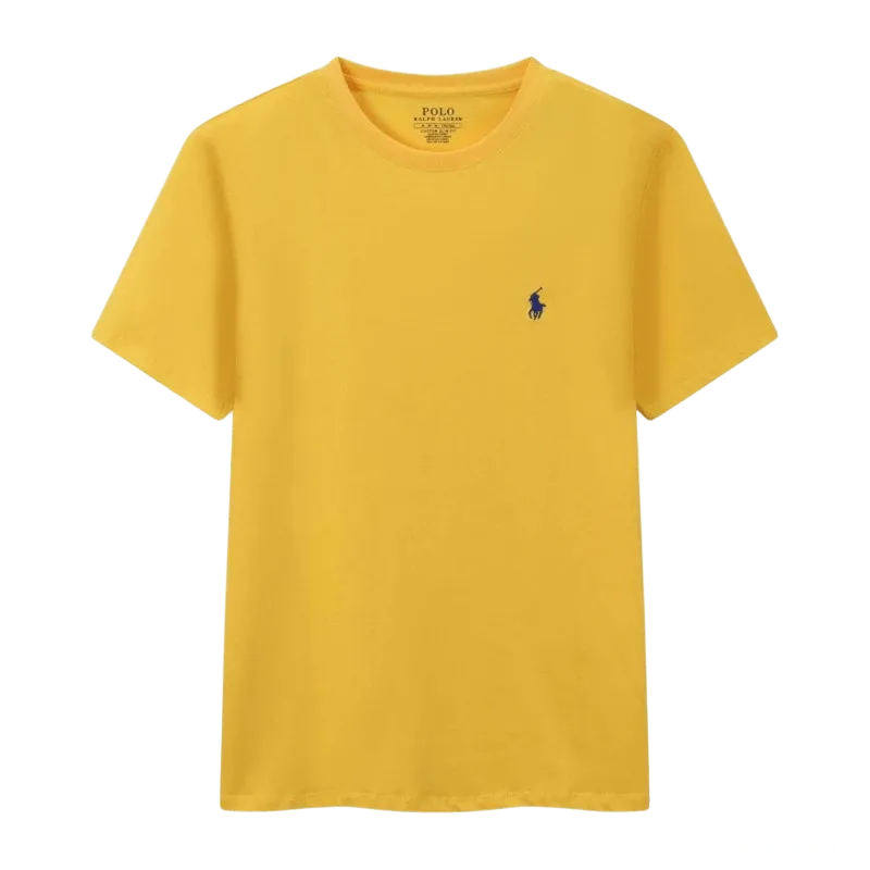 Ralph Lauren Polo Yellow Cotton T-Shirt: Iconic Logo