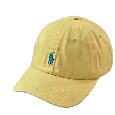 Ralph Lauren Yellow Cotton Baseball Cap | Unisex Summer Hat