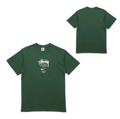 Stussy Olive Green Cotton Tee | 90s Street Style Unisex Basic