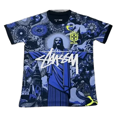 Stussy Blue-Black Cotton Logo T-Shirt | Streetwear Tee