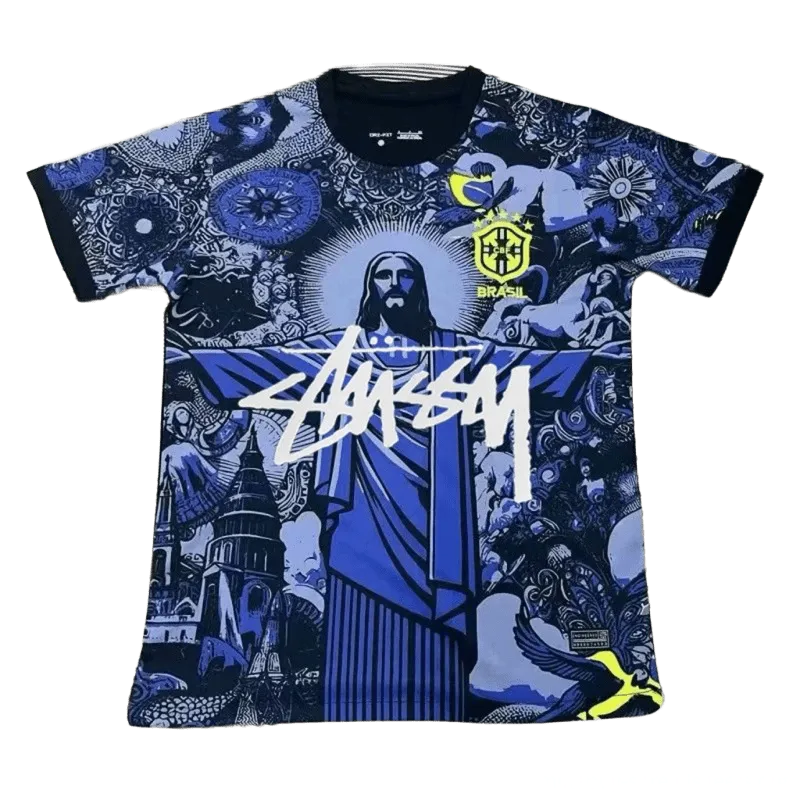 Stussy Blue-Black Cotton Logo T-Shirt | Streetwear Tee