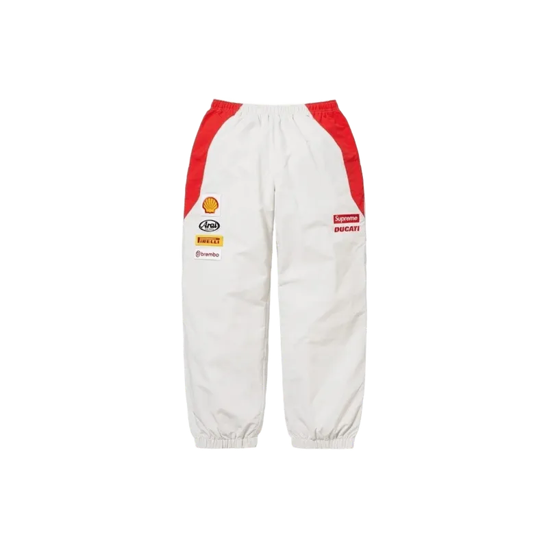 Supreme x Ducati 90s Retro White/Red Athletic Pants Unisex
