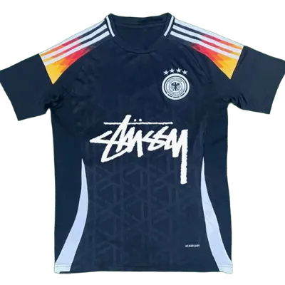 Stussy Black Soccer Jersey: Breathable Streetwear Football Shirt