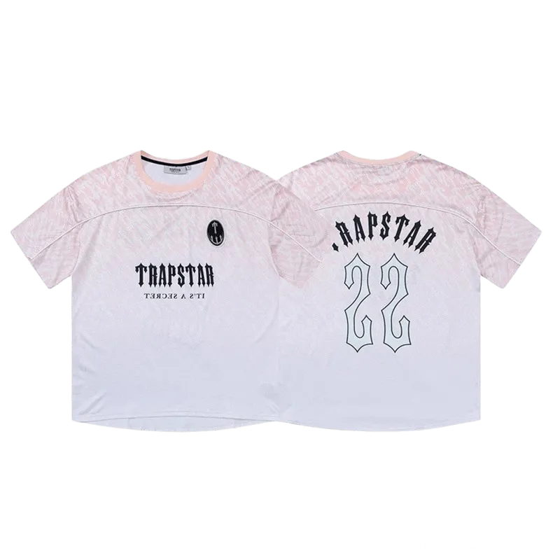 Trapstar Pink-White Gradient Breathable Streetwear Jersey Unisex