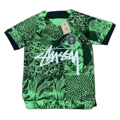 Stussy Tribal Football Jersey: Green Breathable Streetwear