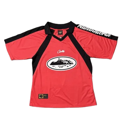 Carter Red Black Sports Jersey - Breathable Unisex Activewear