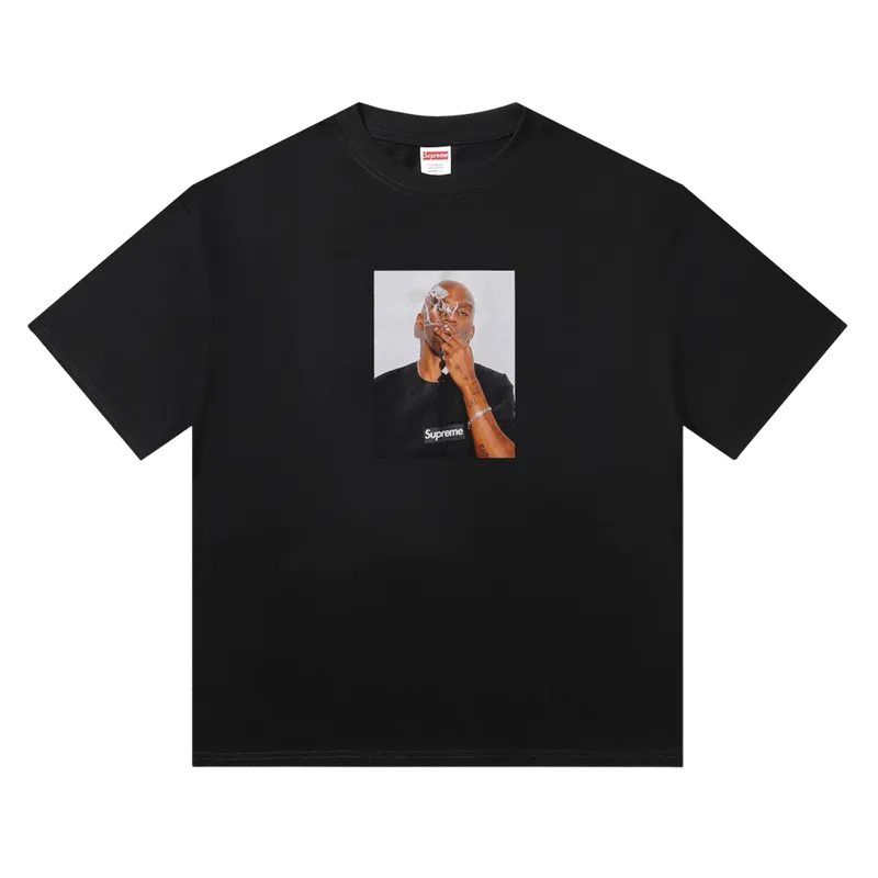 Supreme Black Cotton Streetwear T-Shirt, Unisex Classic