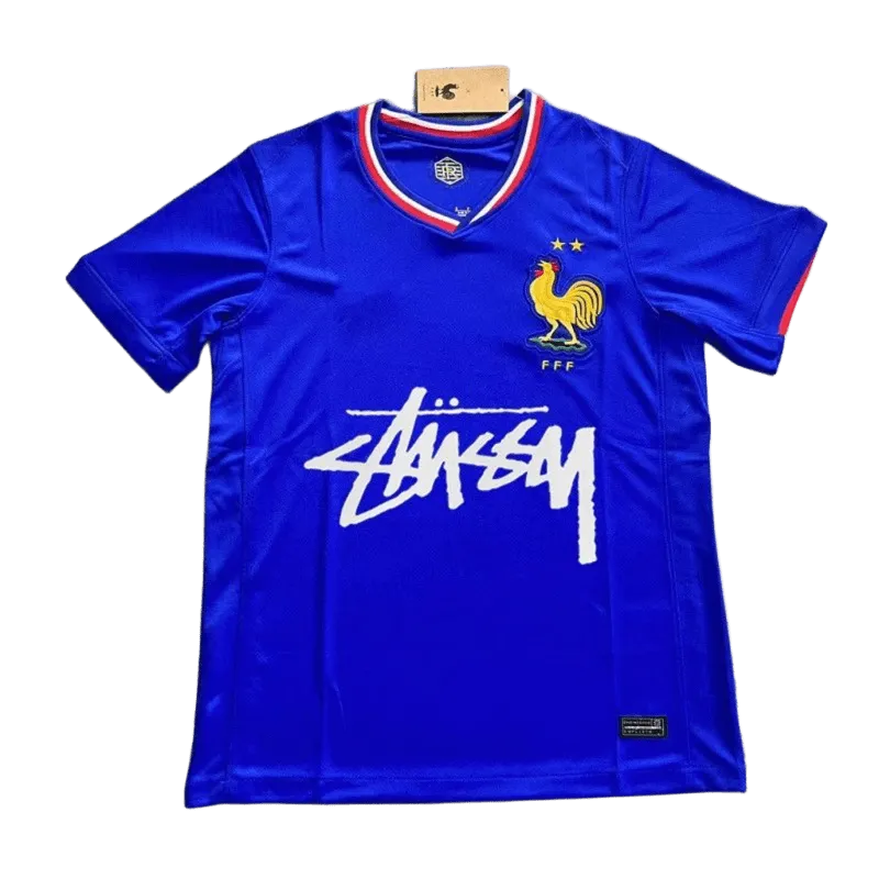 Stussy French Crest Soccer Jersey: Blue 90s Streetwear