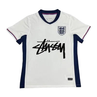 Stussy 90s White Football Jersey - Breathable Streetwear