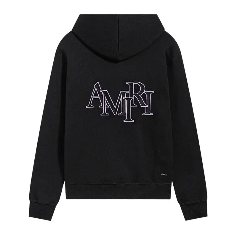 Amiri Black Hoodie: Cotton Streetwear, Unisex & Warm