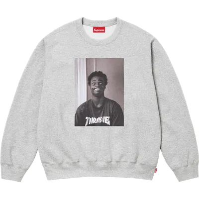 Supreme Gray Hoodie: 90s Streetwear, Cozy Cotton, Photo Print