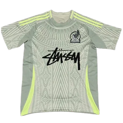 Stussy Football Jersey: Light Grey Crewneck Streetwear Top