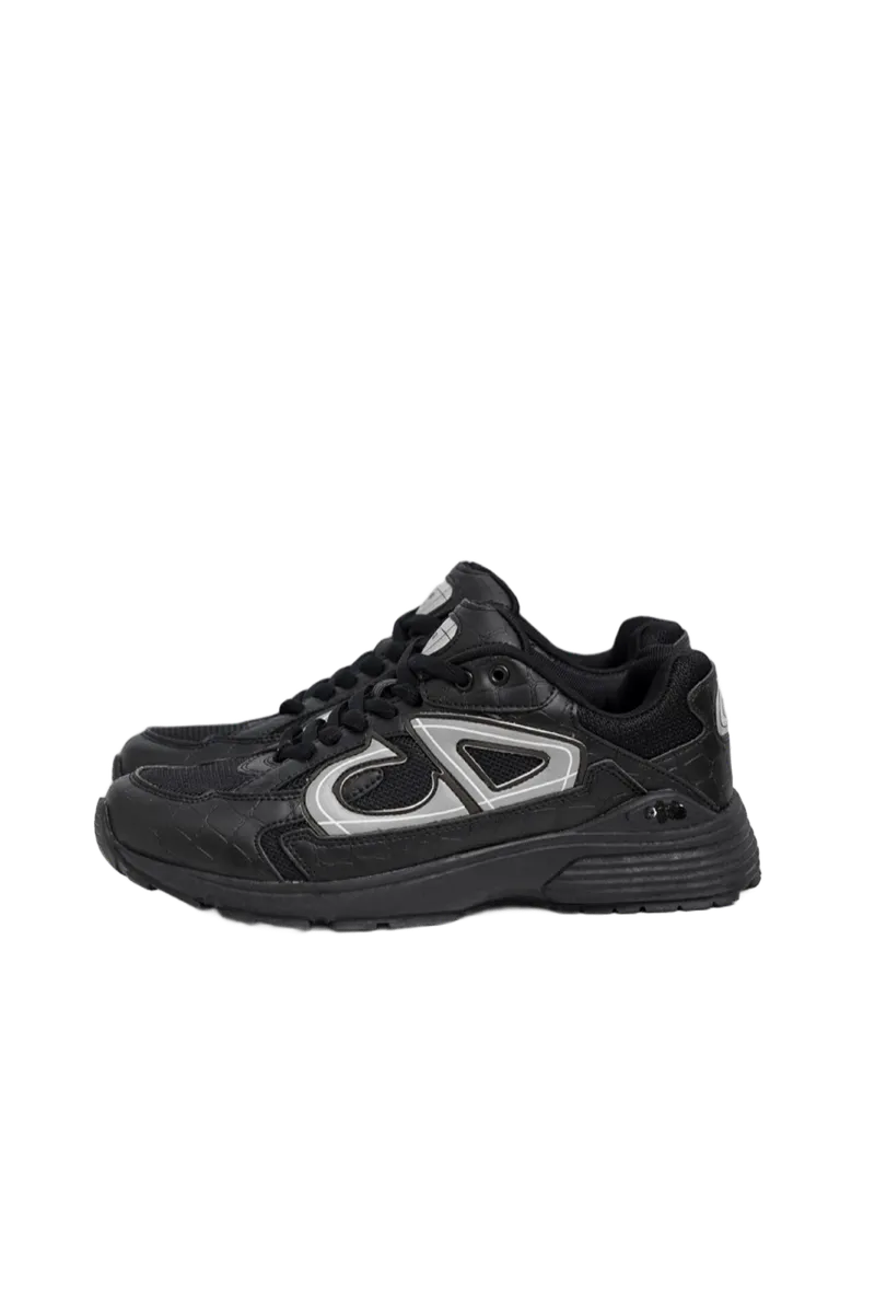 Dior Black Leather Sneakers: Unisex Logo Design