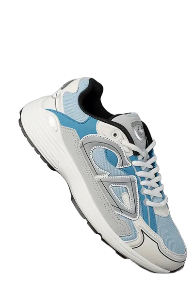 Dior B23 Blue White Leather Mesh Retro Sneakers Unisex