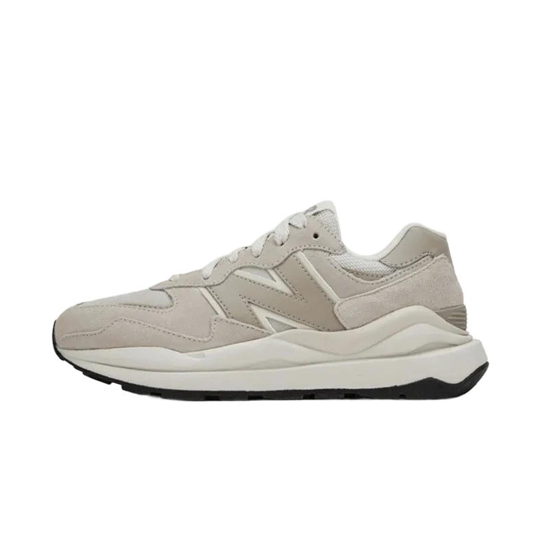 New Balance Light Beige 90s Retro Cushioned Suede & Mesh Sneakers
