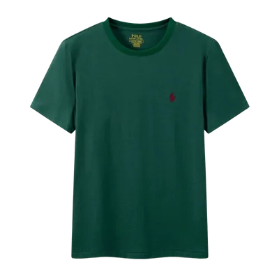 Ralph Lauren Men's Polo Deep Green Cotton T-Shirt
