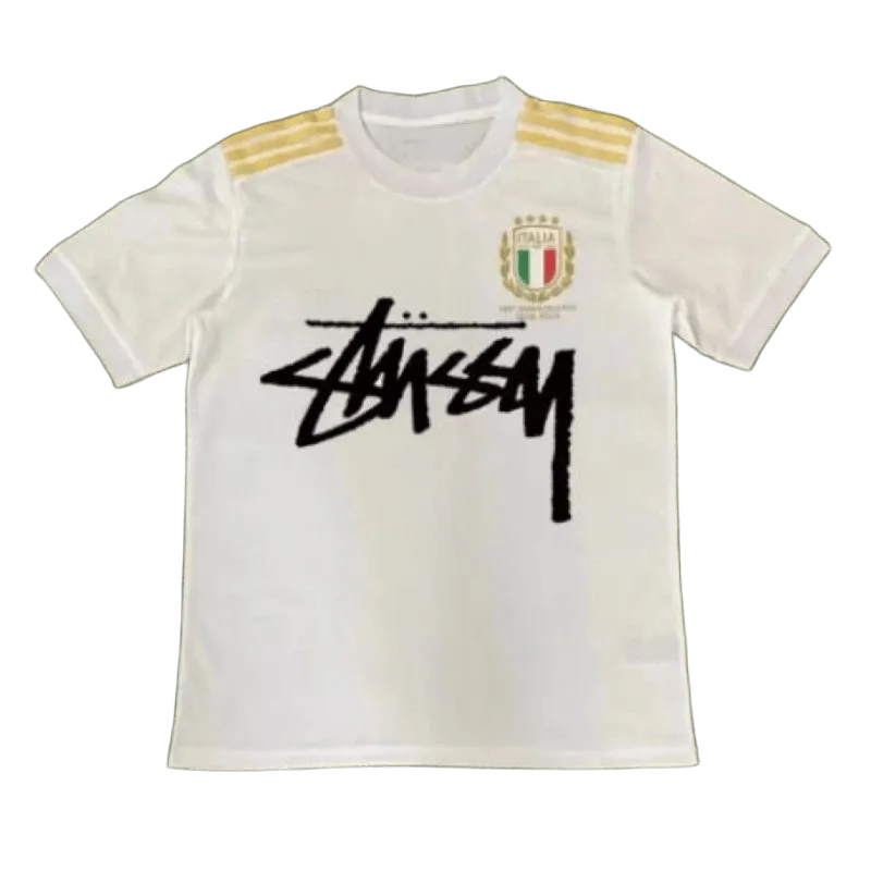 Stussy 90s White Football Jersey: Unisex Streetwear