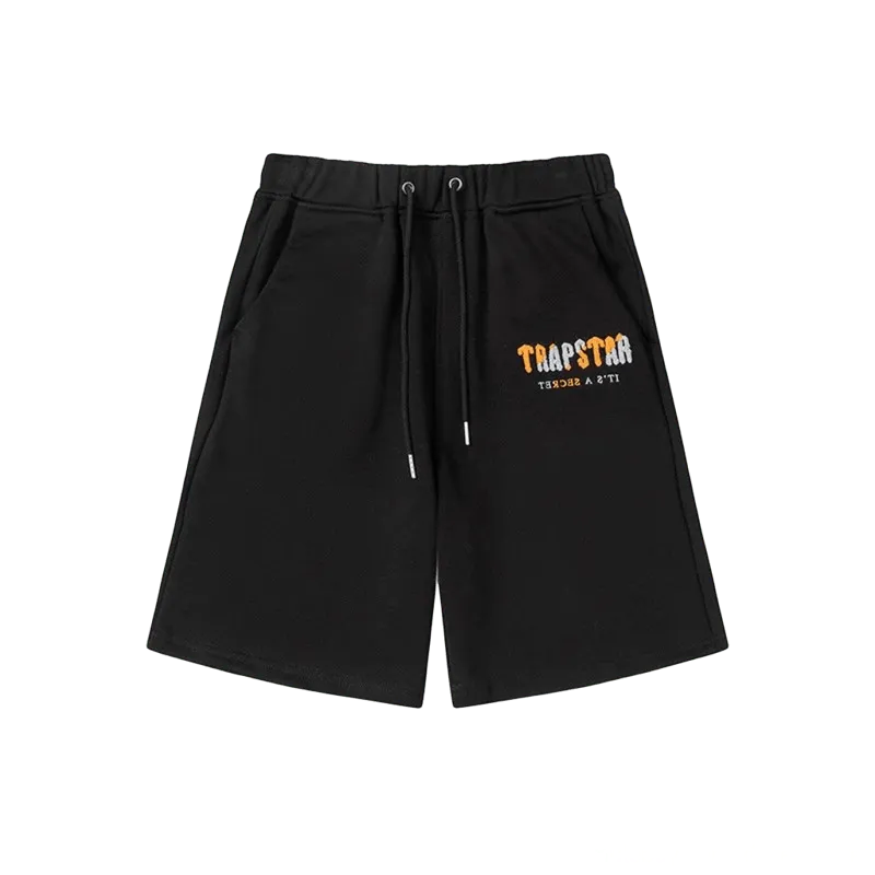 Trapstar Black Cotton Drawstring Shorts: Unisex Streetwear