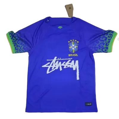 Stussy Blue 90s Football Jersey: Unisex Streetwear