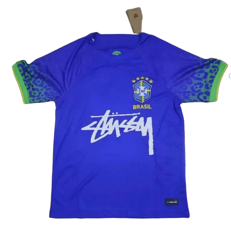 Stussy Blue 90s Football Jersey: Unisex Streetwear