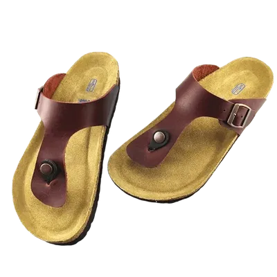 Birkenstock Wine Red Leather Sandals: Unisex Vintage Comfort