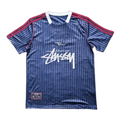 Stussy Deep Blue Soccer Jersey: Breathable Unisex Streetwear