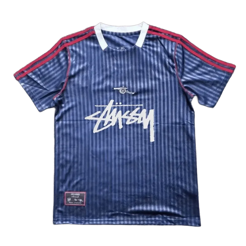 Stussy Deep Blue Soccer Jersey: Breathable Unisex Streetwear