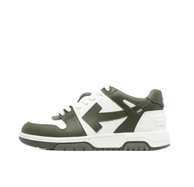 Off-White Arrow Leather Sneakers White Green Unisex