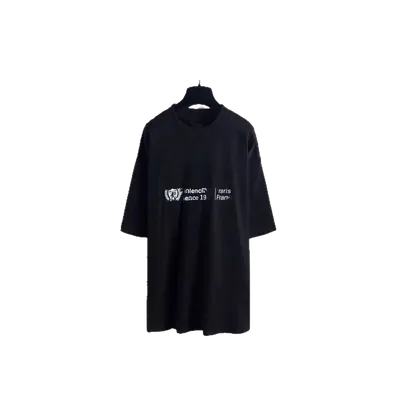 Balenciaga Black Cotton T-Shirt Unisex Logo