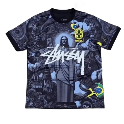 Stussy Black Brazil T-Shirt: Unisex Streetwear, Iconic Print