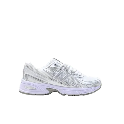 New Balance White Retro Cushioned Mesh Sneakers, Breathable