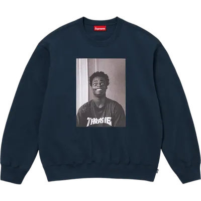 Supreme THRASHER Navy Blue Hoodie: Unisex Streetwear
