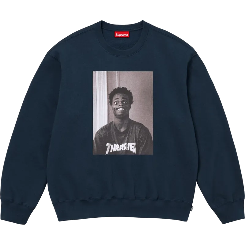 Supreme THRASHER Navy Blue Hoodie: Unisex Streetwear