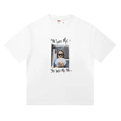 Supreme She Loves Me 90s White Cotton T-Shirt Unisex Streetwear