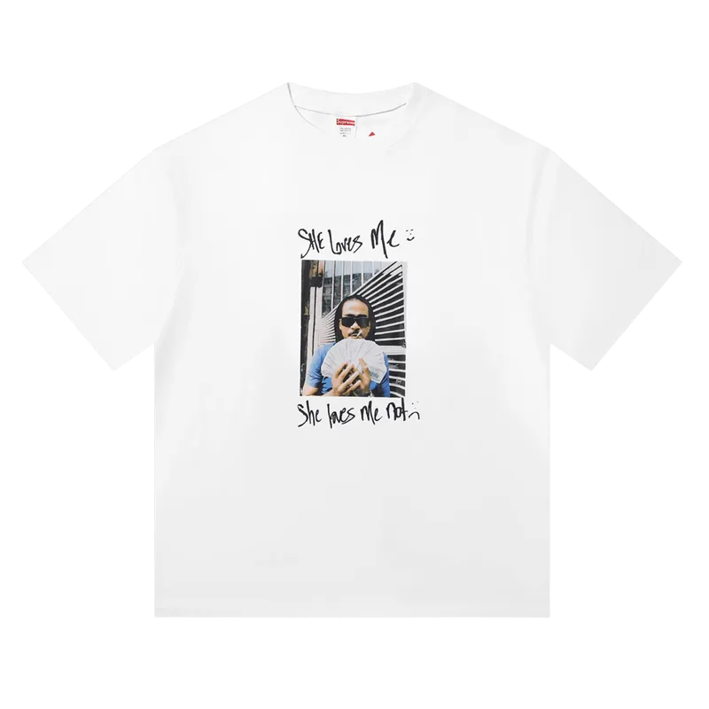 Supreme She Loves Me 90s White Cotton T-Shirt Unisex Streetwear